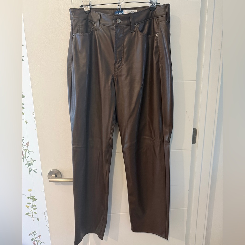 Old Navy Brown Wide Leg Pants Relaxed Fit